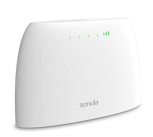 Tenda 4G03 Wi-Fi Router 4G LTE 300 Mbps, Banda Wireless 2.4 GHz, Controllo Genitori, Monitoraggio Del Traffico Dati, Porta LAN / WAN, Con Slot Per Scheda SIM, Accesso Wi-Fi Fino A 32 Dispositivi