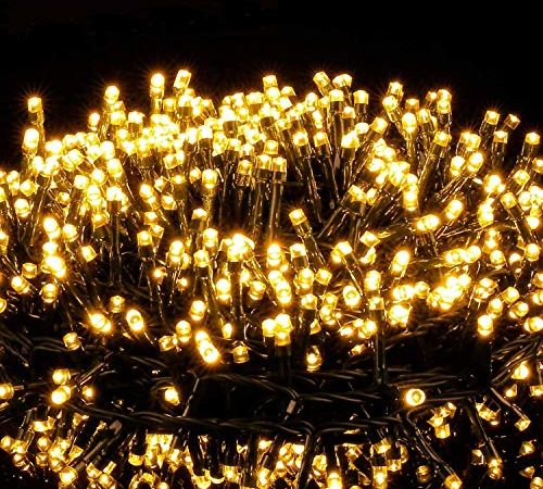 Avoalre Luci di Natale 2000 LEDs 50M, Catena Luminosa 8 Modalità Impermeabile IP44 Luci Albero di Natale Decorative per Interno Esterno Natale Atmosfera Romantica Camera Festa Nozze, Bianco Caldo