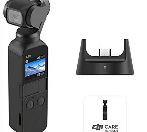 DJI Osmo Pocket Prime Combo - Fotocamera Stabilizzata a Tre Assi con Kit Accessori e Care Refresh, Camera Integrata 12 MP 1/2.3" CMOS, Video in 4K, Collegabile a Smartphone, Android, iPhone - Black