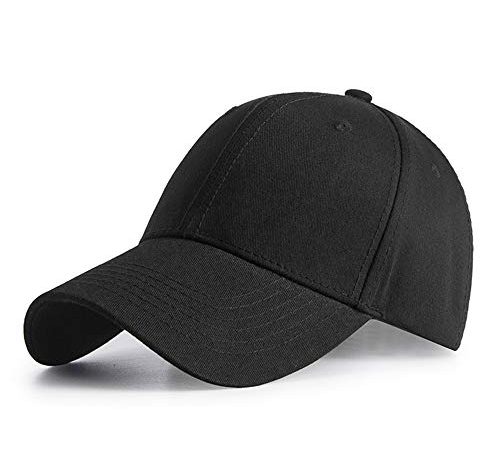 HGDGears Cotone Cappello da Baseball Snapback di Hip Hop Cappello Piatto - Cappello Uomo Unisex Berretto da Baseball (Nero)…