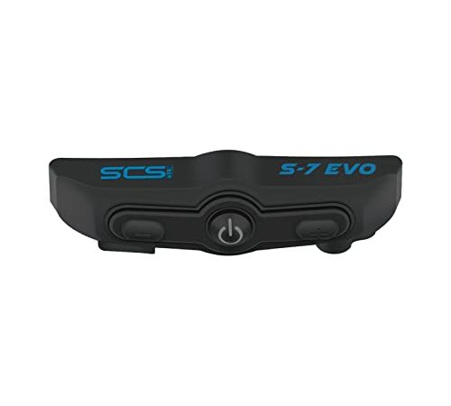 Interfono Moto Bluetooth, Interfono per Moto Wireless SCSYIGA S-7 EVO con Auricolari Bluetooth per Casco Moto, Sistema di Comunicazione Universale per GPS, MP3, impermeabile, riduzione del rumore CVC