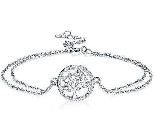 Micory Bracciale Albero Della Vita, Bracciale da donna Argento Sterling 925 ,Confezione Regalo Squisita