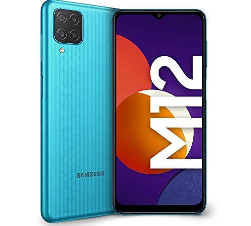 Samsung Galaxy M12 Smartphone Android 11 Display da 6,5 Pollici 4 GB di RAM e 64 GB di Memoria Interna Espandibile Batteria da 5.000 mAh Green [Versione Italiana]