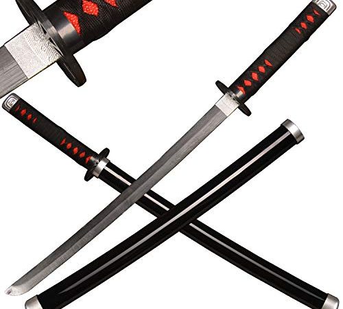 Sword Warrior Spada Demon Slayer 79 cm in Legno Spada-Kamado Tanjirou, Katana in Legno Anime Giapponese, Spada Cosplay