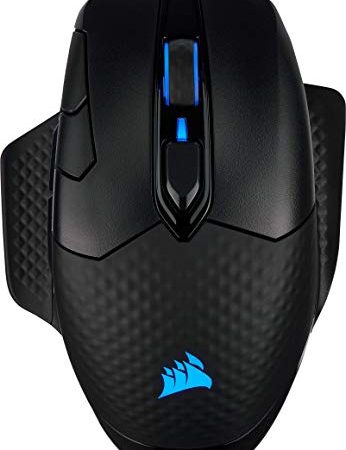 Corsair Dark Core RGB PRO SE, Mouse Gaming Wireless/Con Filo e Ricarica Wireless Qi, Sensore Ottico da 18.000 DPI, Otto Pulsanti Programmabili, Illuminazione Dinamica Multicolore RGB, Nero