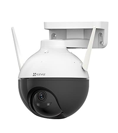 EZVIZ C8C Lite Telecamera Wi-Fi Esterno 1080p, Telecamera Motorizzata per Esterni con Copertura a 360 °, Visione Notturna Fino a 30m, Rilevamento di persone, Impermeabile, Funziona con Alexa