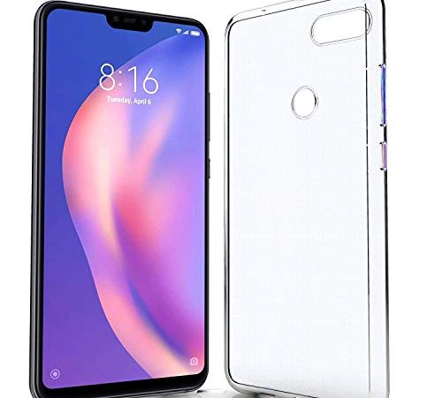 N NEWTOP Custodia Cover Compatibile per Xiaomi Mi 8 Lite, Morbido TPU Clear Gel Silicone Anti Graffio Trasparente Slim Sottile Flessibile Back Case Posteriore Protettiva (per Mi 8 Lite)