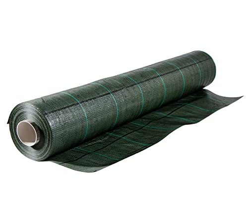 BOUDECH Telo per pacciamatura in Polipropilene 100g/mq con Rivestimento Anti-UV. Telo Anti Erbacce per Protezione orto Piante e Fiori. Varie Dimensioni (M 10x2,10, Verde)