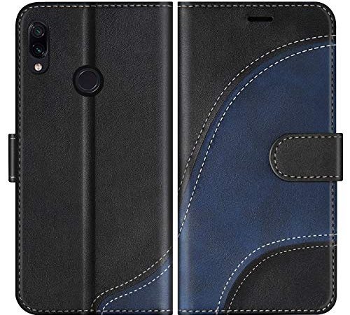 BoxTii Cover per Xiaomi Redmi Note 7 / Redmi Note 7 PRO, Custodia in PU Pelle Portafoglio per Xiaomi Redmi Note 7 / Redmi Note 7 PRO, Magnetica Cover a Libro con Slot per Schede, Nero