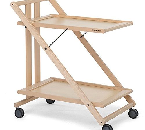 Foppapedretti Sprint Carrello Portavivande, Portata massima 5kg/ripiano, Naturale