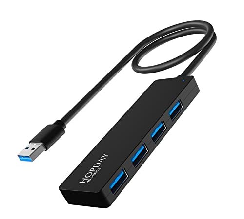 Hub USB, HOPDAY Hub USB 3.0 con 4 Porte USB 3.0, Hub di Trasmissione Dati 5Gbps, Multipresa USB Compatibile con Laptop, PC, Tastiera, Mouse, Cable ecc.