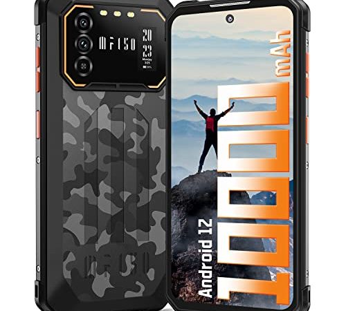 IIIF150 B1 Rugged Smartphone [2022], 10000mAh Batteria, 6.5"+1" Posteriore Schermo Telefono Indistruttibile Android 12, 6GB+64GB/1TB, 20MP Camera Antiurto Cellulare Impermeabile IP68 4G Dual SIM NFC