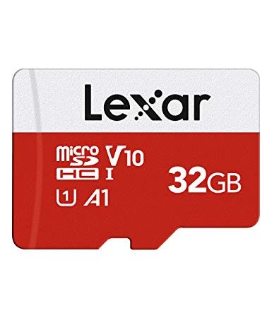 Lexar Micro SD 32 GB, Scheda Micro SD fino a 100 MB/sec(R), Scheda di Memoria microSDHC con Adattatore SD, A1, U1, C10, V10, Micro SD Card