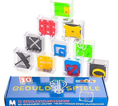 Magicat Confezione da 10 cubi rompicapo puzzle | Puzzle per bambini ed adulti, giocattolo da regalare, regalo per festa e pinata, compleanno