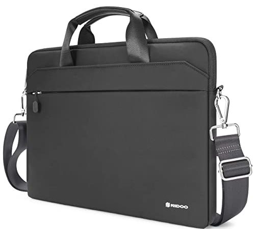 NIDOO 14-15 Pollici Borsa Porta PC Tracolla Laptop Sleeve Notebook Custodia Portatile Lavoro Viaggio per 15" 16" MacBook Pro/Surface Laptop 3 4｜Book 3/14" Thinkpad T495s/XPS 15/MateBook D 15, Nero