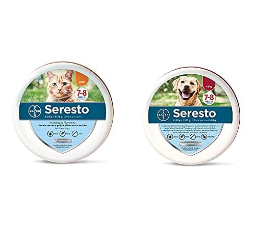 Seresto Collare Antiparassitario Per Gatti & Collare Cani Medio/Grande > 8 Kg, 70 Cm