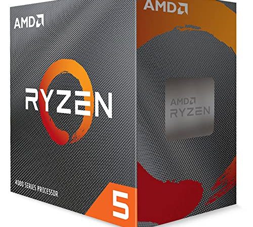 Amd Processore Desktop Ryzen 5 4500, 6 Core/12 Thread, 11 Mb Di Cache, Nero