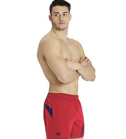 arena Logo Costume Uomo Mare e Piscina, Costume da Bagno in Tessuto ad Asciugatura Rapida, Short con Slip Interno in Rete e Tasche Laterali