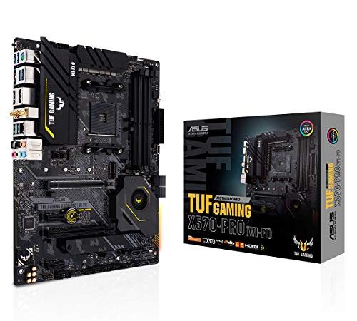 ASUS TUF GAMING X570-PRO (WI-FI) Scheda madre Gaming AMD AM4 X570 ATX X570 con PCIe 4.0, doppia M.2, LAN 2.5G, Wi-Fi 6, 14 fasi di alimentazione Dr. MOS, USB 3.2 Gen 2 Type-C, Aura Sync RGB