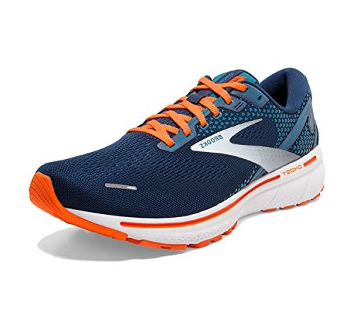 Brooks Ghost 14, Scarpe da corsa Uomo, Blu Titan Teal Flame, 44 EU