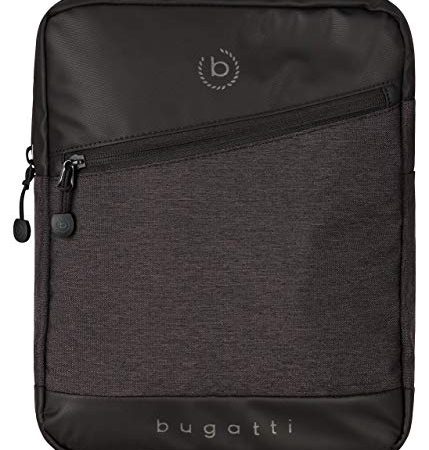 Bugatti Universum Borsello Uomo Tracolla, Borsa per Tablet 10 Pollici - Nero