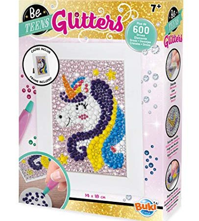 Buki France- Be Teens Glitters-Unicorno Gioco Pittura Diamanti, Colore, DP002