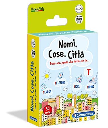 Clementoni- Nomi, Cose, Città Gioco da Tavola, Multicolore, 16563