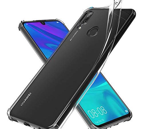 ebestStar - Cover Compatibile con Huawei P Smart 2019 Custodia Protezione Silicone Gel TPU Morbida e Sottile Bordi Rinforzati, Trasparente [Apparecchio: 155.2 x 73.4 x 8mm, 6.21'']