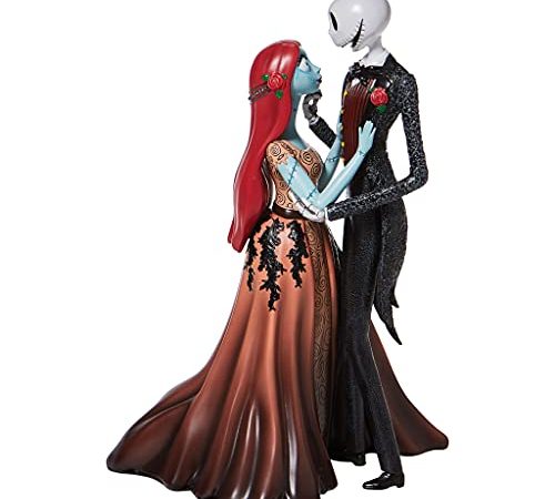 Enesco Disney Showcase Couture de Force the Nightmare Before Christmas Jack and Sally Abbracciando Figurine, 9.5 Pollici, Multicolore 24.1 cm H x 14 cm L x 17.1 cm