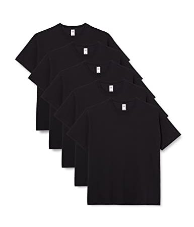 Fruit of the Loom Original T., T-Shirt Uomo, Nero (Black 36), X-Large(Pacco da 5)