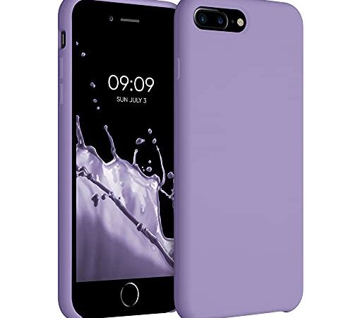 kwmobile Custodia Compatibile con Apple iPhone 7 Plus / 8 Plus - Cover in Silicone TPU - Back Case per Smartphone - Protezione Gommata Lavanda Lilla