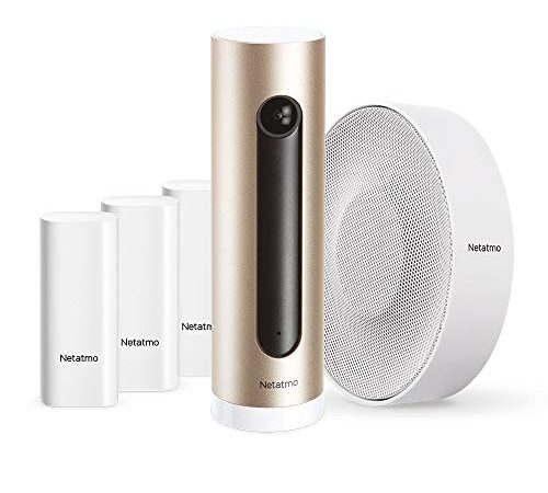 Netatmo Sistema di Allarme Video Intelligente con Telecamera Wifi Interno + Sirena Interna Intelligente + Sensori Intelligenti per Porte e Finestre