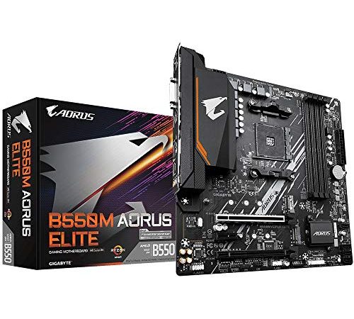 PLACA BASE GIGABYTE AM4 B550M AORUS ELITE M-ATX/4XDDR4/4XSATA6/1XUSB 3.2/1XUSB 2.0 GAB55MAEL-00-G