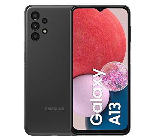 Samsung Galaxy A13 Smartphone Android, Processore Dual+Exa Core, Display Infinity-V da 6.6¹, Android 12.3 GB RAM, 32 GB di Memoria Interna Espandibile² Batteria 5.000 mAh³, Black [Versione italiana]