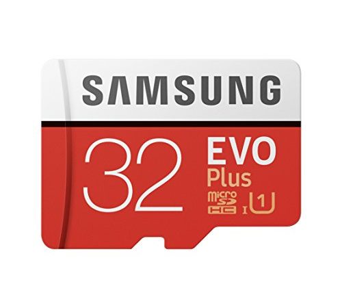 Samsung MB-MC32GA EVO Plus Scheda microSD da 32 GB, UHS-I U1, fino a 95 MB/s, con Adattatore SD, Rosso/Grigio