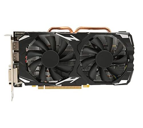 Scheda Grafica RX 580, RX580 8 GB GDDR5 256 Bit, Doppia Ventola di Raffreddamento, con Tre DP, Un'interfaccia Multimediale HD e un DVI, Scheda Grafica per PC 60Hz 4K 1080P Scheda Grafica per Giochi HD