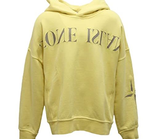 Stone Island 9438AI felpa bimbo boy kids cotton sweatshirt yellow-8 YEARS