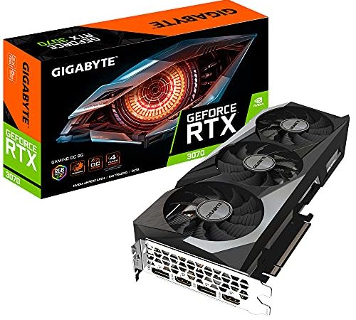 Gigabyte Tarjeta grafica GeForce RTX 3070 GAMING OC 8G (rev. 2.0) NVIDIA 8 GB GDDR6