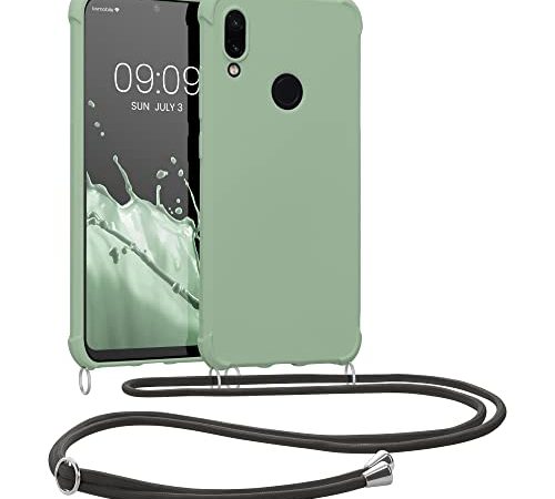 kwmobile Cover a Tracolla Compatibile con Xiaomi Redmi Note 7 / Note 7 PRO - Back Case in TPU Cover con Laccio per Il Collo - Custodia con Cordino