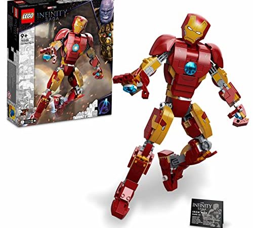 LEGO 76206 Marvel Personaggio di Iron Man, Giocattoli Super Heroes per Bambini, dal Film Avengers: Age Of Ultron della Saga dell'Infinito, Idee Regalo