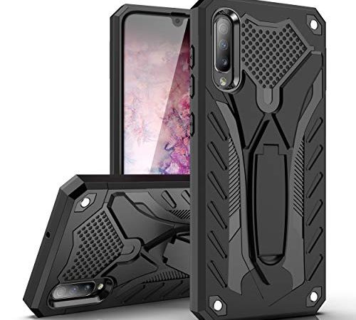 MILAN NICE Custodia per Samsung Galaxy A50/A50S/A30S [Cavaliere Serie] Cover TPU+PC Antiurti e Antigraffio con Cavalletto Integnato Spessore Normale (Nero)