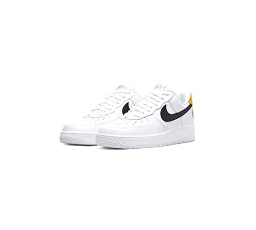 Nike Unisex Air Force 1 07 LV8 2 Pelle White Black Dark Sulfur Formatori 42 EU