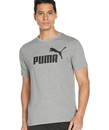 Puma ESS Logo Tee, Maglietta Uomo, Grigio, M