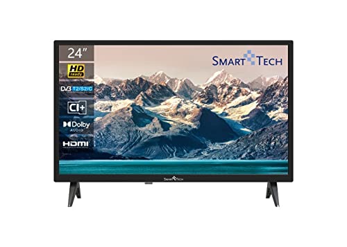 SMART TECH 24HN10T2 - Televisore 24 Pollici HD LED DVB-T2 / S2 colore Nero