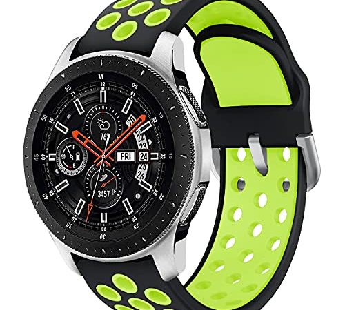 Syxinn Compatibile con 22mm Cinturino Galaxy Watch 46mm/Galaxy Watch 3 45mm Braccialetto Gear S3 Frontier/Classic Silicone Polso Band per Huawei Watch GT/GT 2 46mm/Moto 360 2nd Gen 46mm/Ticwatch PRO