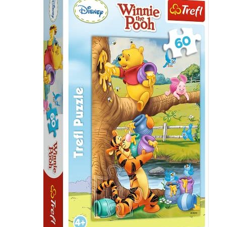 Trefl- Winnie The Pooh & Friends 60 Elementi, Un Piccolo Qualcosa, per Bambini da 4 Anni Puzzle, Colore Disney Pooh, 916 17264