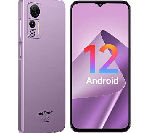 Ulefone Smartphone, Cellulari Android 12, Note 14 Smartphone Offerta 6.52" HD+, 4500 mAh, Fotocamera 8MP, Dual SIM 4G Telefono 3GB RAM+128GB Espandibile, 3 Slot/Face ID/OTG, Viola[Versione italiana]