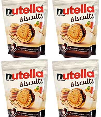 4 NUTELLA BISCUITS DA 304 GR - UN CUORE GRANDE IL BISCOTTO COL CUORE DI NUTELLA