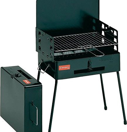 8130000 - Ferraboli Barbecue in acciaio, colore Nero, 40x30cm