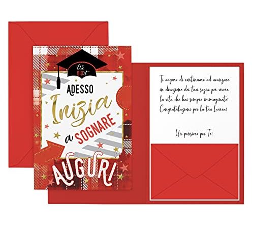 ARKRAFT biglietto auguri laurea porta soldi(17 x 12 cm, L02)